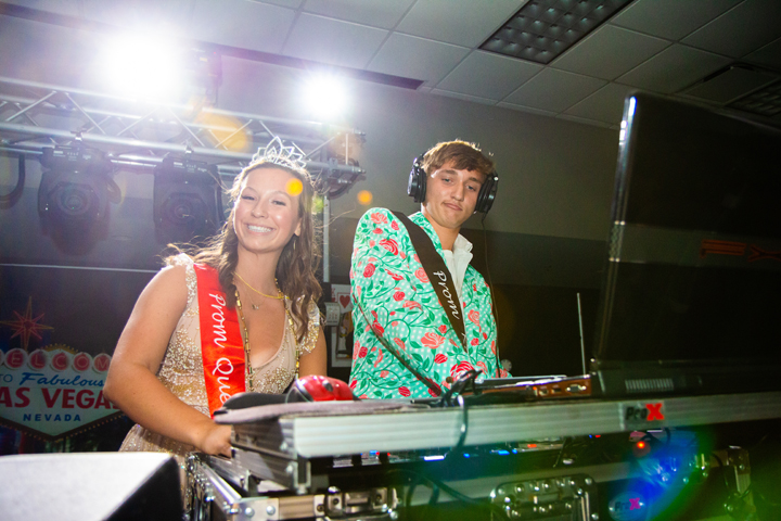 Valwood School prom king and queen on the decks, 2019